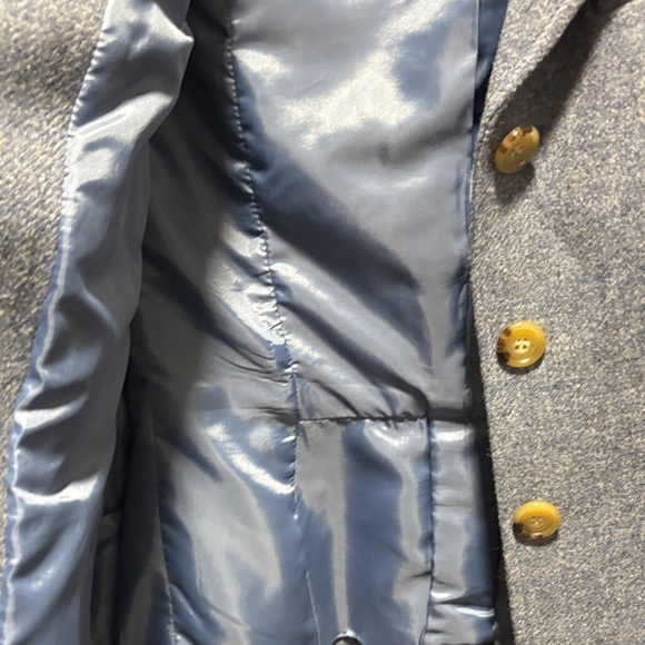 Talbots Women's Heathered Blue Blazer - Picture 4 of 10